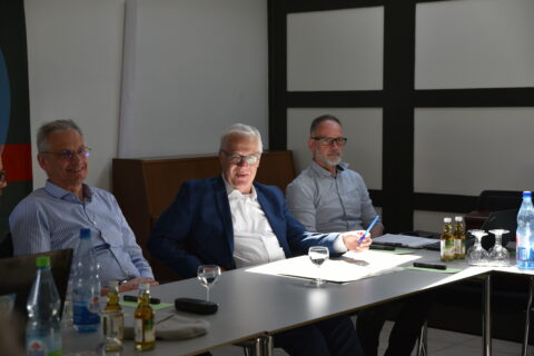 Steuerungsgruppenmitglieder Herr Maier, Herr Zens, Herr Dietrich (v.l.) (Bild: FAU/Laura-Grazia Indelicato)
