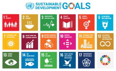 Overview of all 17 Sustainable Development Goals of the United Nations