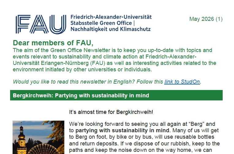 Survey on the Green Office Newsletter in English